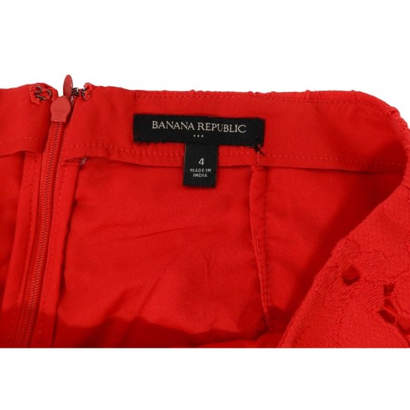 Banana Republic Red Floral Pencil Skirt - Picture 3 of 3